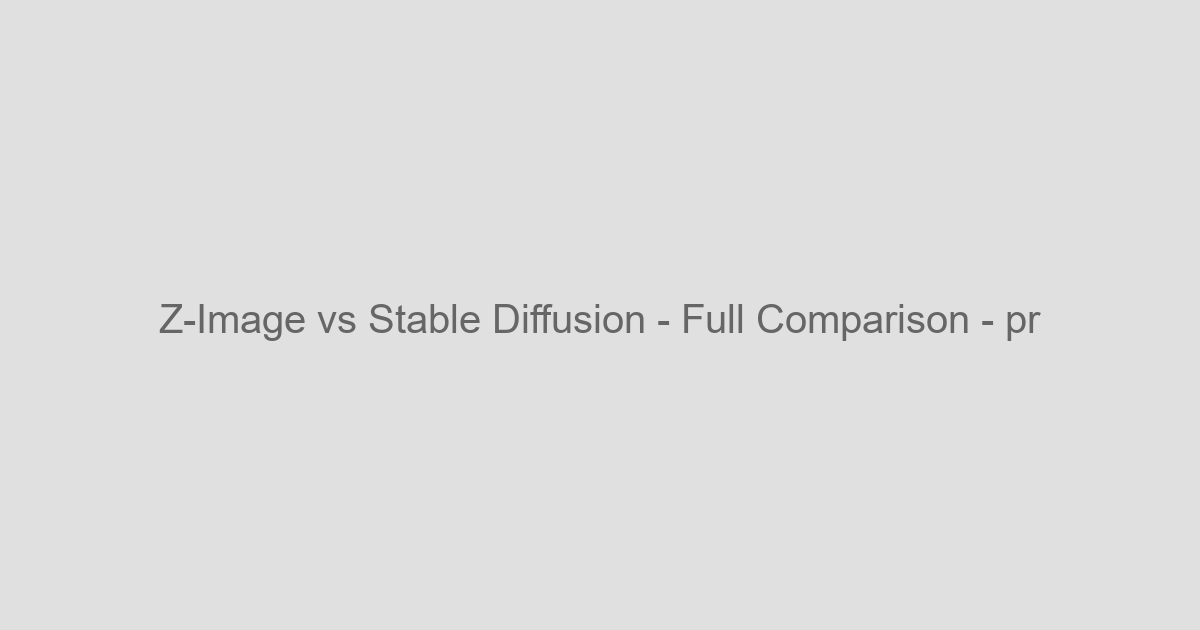 Z-Image-Turbo vs Stable Diffusion: A Comprehensive Comparison - AI Comparisons Tool Screenshot