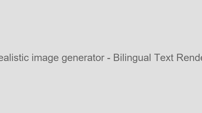 Bilingual Text Rendering