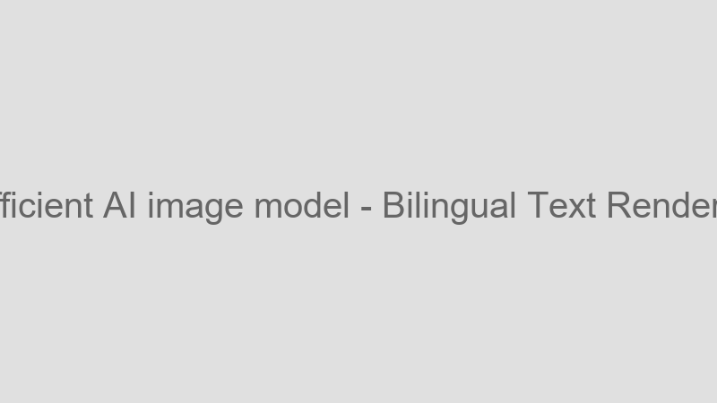Bilingual Text Rendering