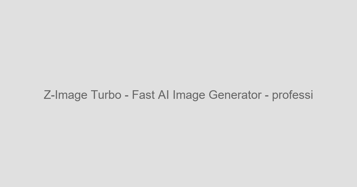 Z-Image-Turbo generating a photorealistic image